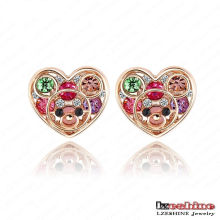 Austrian Crystal Heart Stud Dress Earring (ER0001)